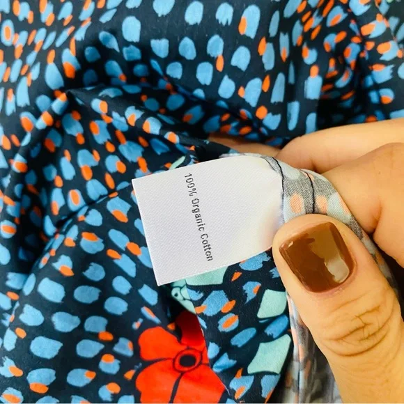 Tucker Blue and Red Floral Allyson Midi Dress - Picture 6 of 8